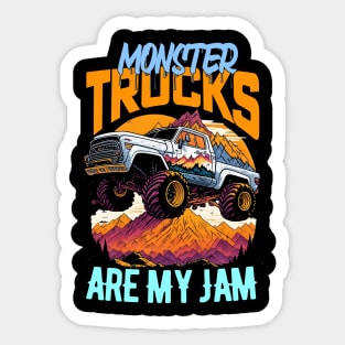 Monster Truck are my Jam Funny Sticker